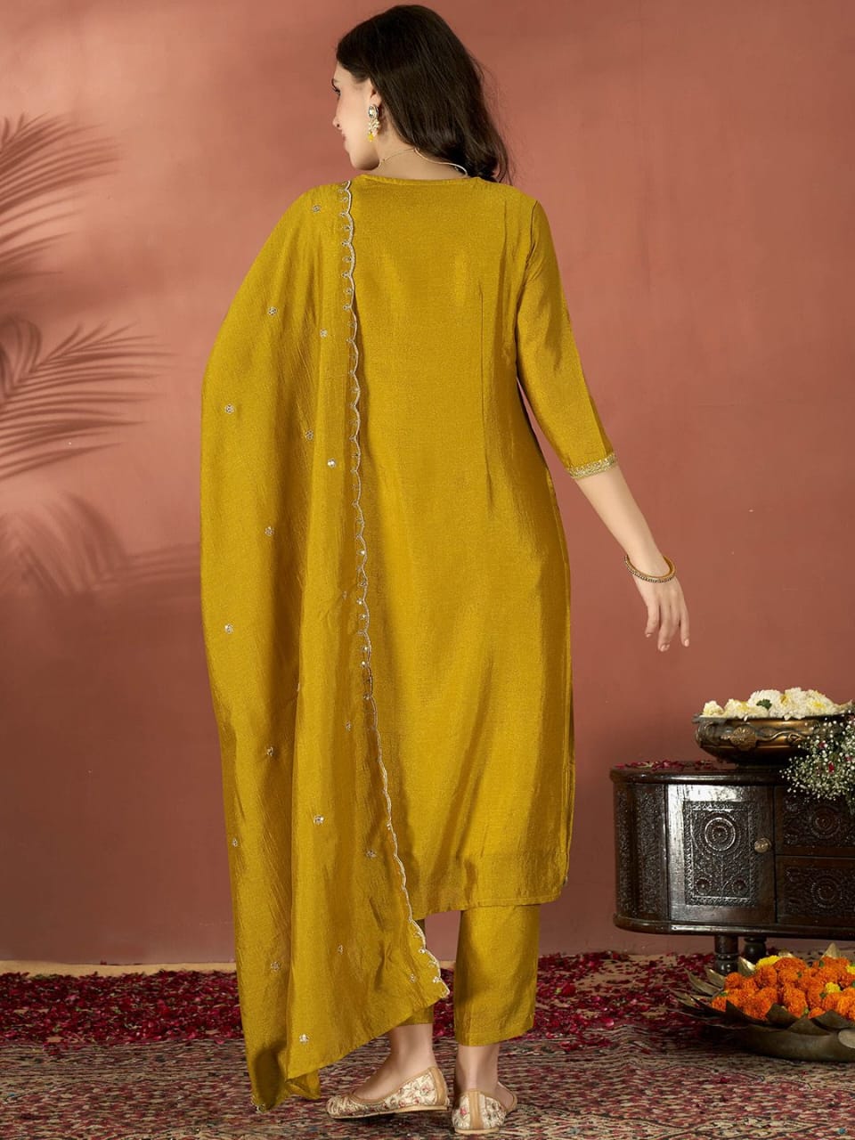 Maverick Fusion Embroidered Vichitra Silk Kurta Set